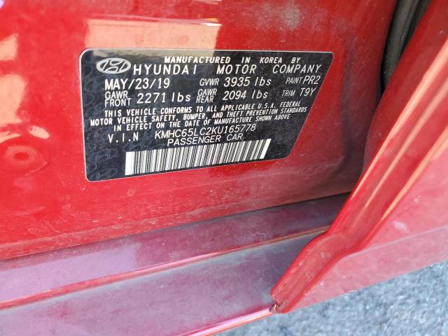 2019 HYUNDAI IONIQ BLUE - KMHC65LC2KU165778