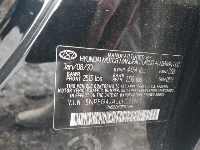 VIN 5NPEG4JA5LH021983 2020 HYUNDAI SONATA no.12