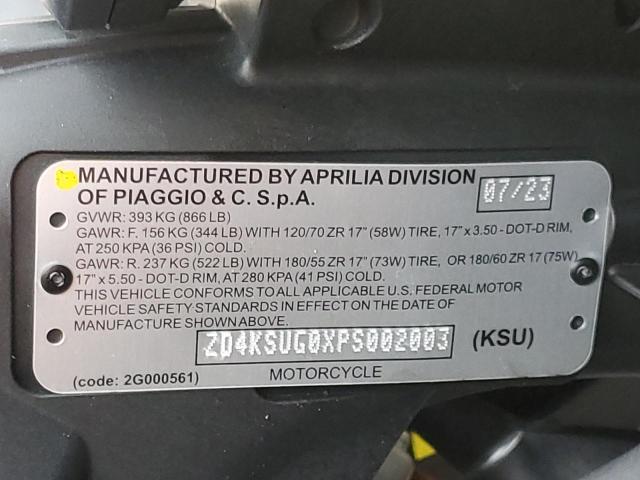 2023 APRILIA RS 660 ZD4KSUG0XPS002003