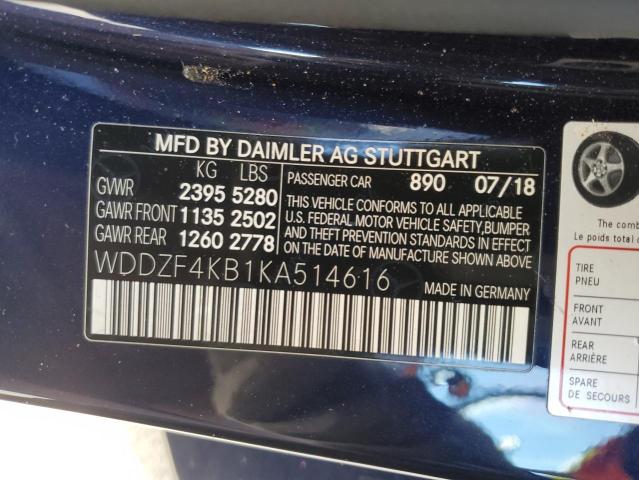 VIN WDDZF4KB1KA514616 2019 MERCEDES-BENZ E-CLASS no.12