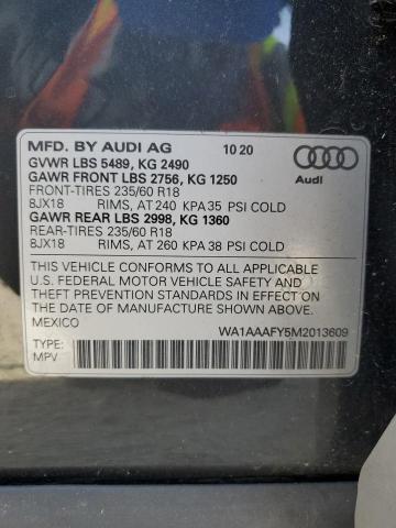 2021 AUDI Q5 PREMIUM - WA1AAAFY5M2013609