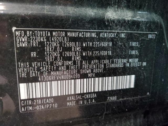 2022 TOYOTA RAV4 LIMIT - 4T3D6RFV4NU094099