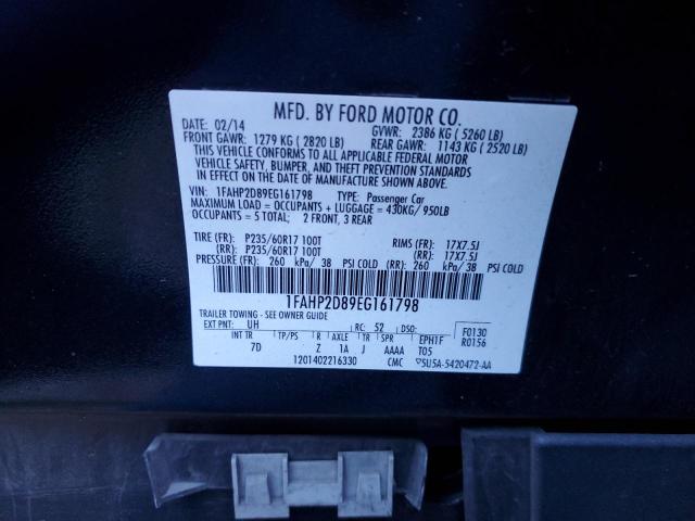 VIN 1FAHP2D89EG161798 2014 Ford Taurus, SE no.12