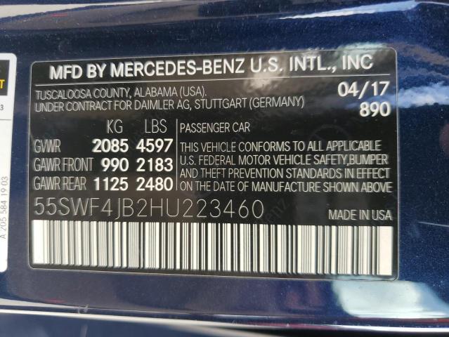 VIN 55SWF4JB2HU223460 2017 Mercedes-Benz C-Class, 300 no.12