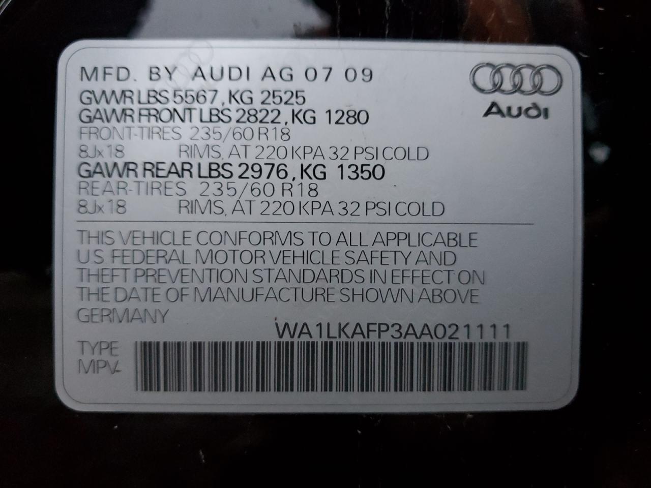 Lot #3022961077 2010 AUDI Q5 PREMIUM