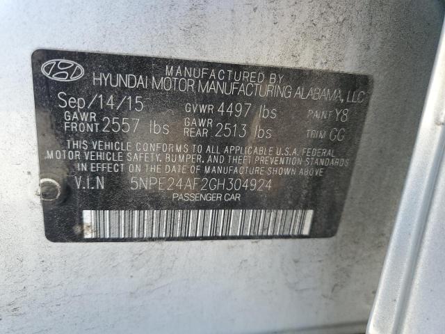 VIN 5NPE24AF2GH304924 2016 HYUNDAI SONATA no.12