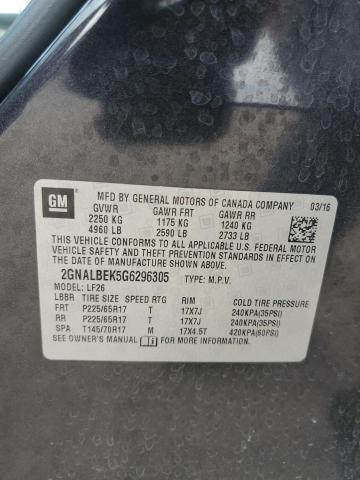 2016 CHEVROLET EQUINOX LS - 2GNALBEK5G6296305
