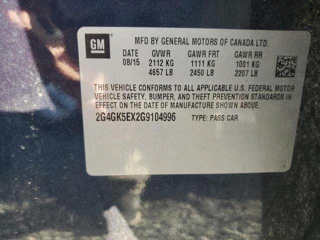2016 BUICK REGAL - 2G4GK5EX2G9104996