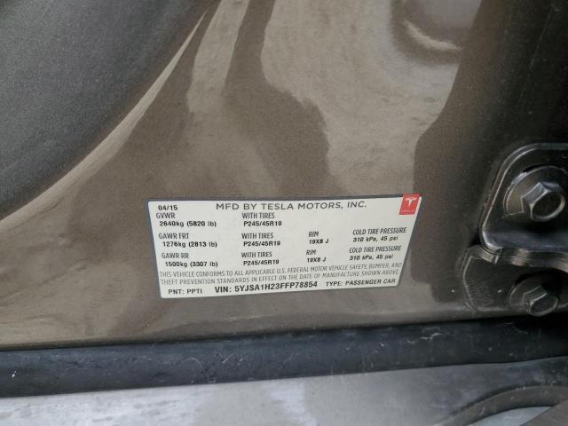 2015 TESLA MODEL S 85 5YJSA1H23FFP78854