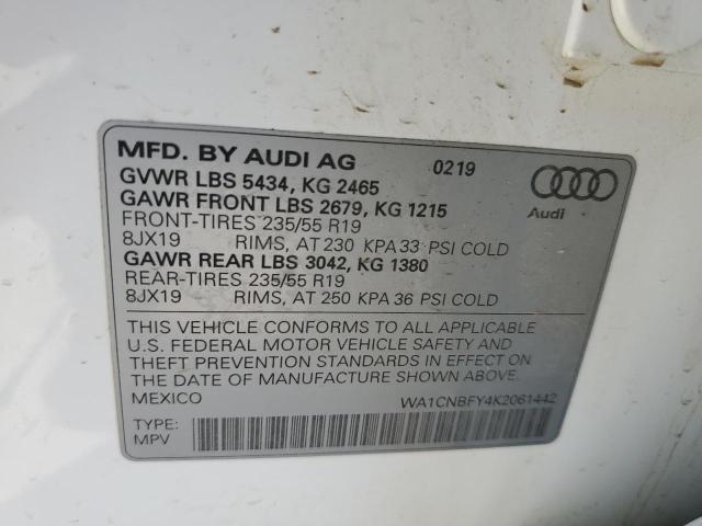 2019 AUDI Q5 PRESTIG WA1CNBFY4K2061442