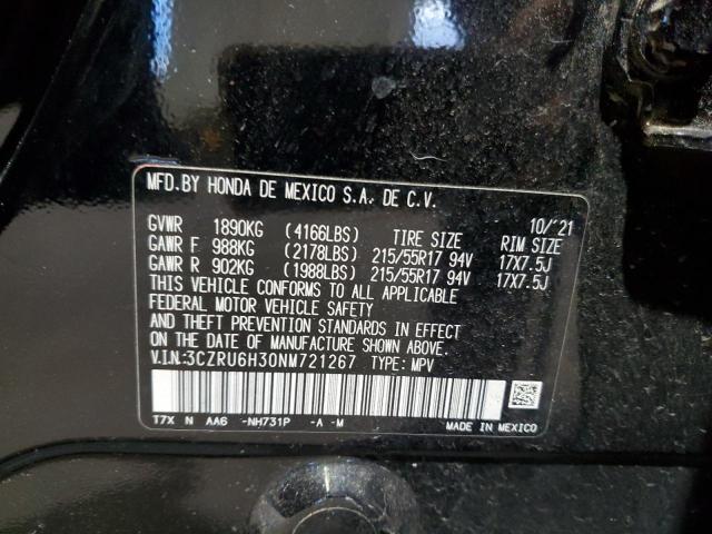 2022 HONDA HR-V LX - 3CZRU6H30NM721267