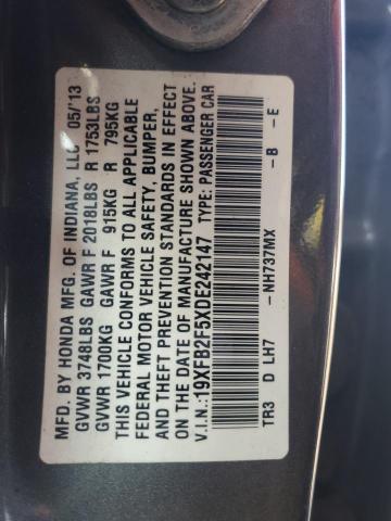 VIN 19XFB2F5XDE242147 2013 Honda Civic, LX no.12