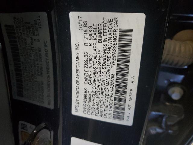 2018 HONDA ACCORD EXL - 1HGCV1F57JA024798