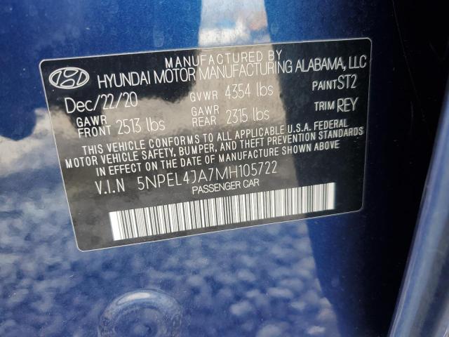 2021 HYUNDAI SONATA SEL - 5NPEL4JA7MH105722