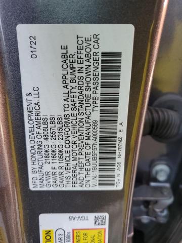 2022 ACURA TLX TECH A - 19UUB5F57NA000589