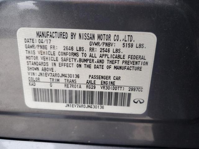 2018 INFINITI Q50 LUXE - JN1EV7AR0JM430136