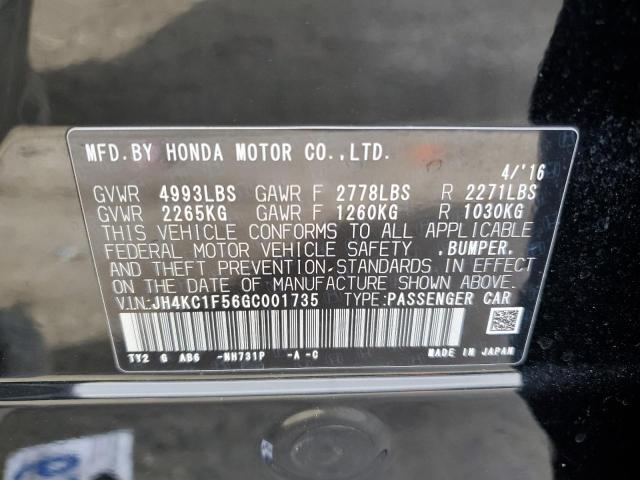 2016 ACURA RLX TECH JH4KC1F56GC001735