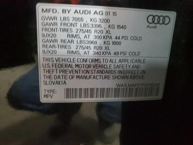 2015 AUDI Q7 TDI PRE WA1LMAFE7FD015293