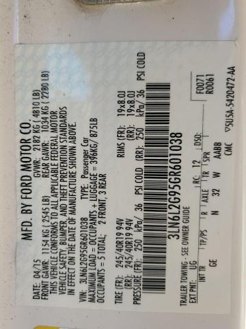 2016 LINCOLN MKZ - 3LN6L2G95GR601038