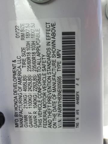 2022 HONDA CR-V EXL - 7FARW1H83NE005695
