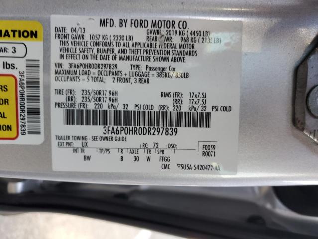 VIN 3FA6P0HR0DR297839 2013 Ford Fusion, SE no.12