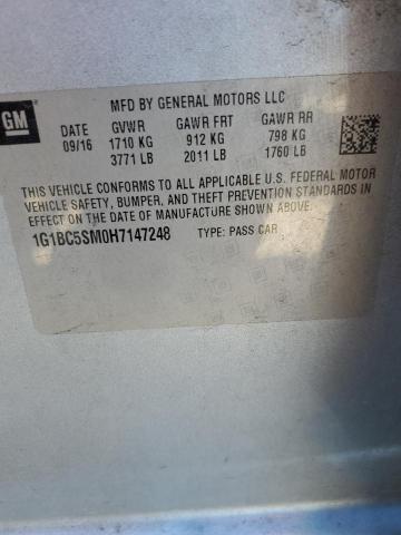 2017 CHEVROLET CRUZE LS - 1G1BC5SM0H7147248