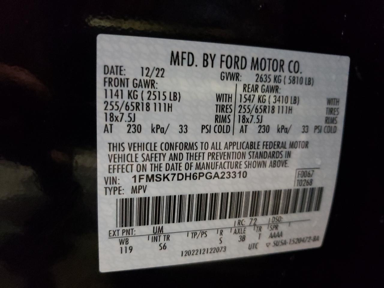 Lot #3023396297 2023 FORD EXPLORER X