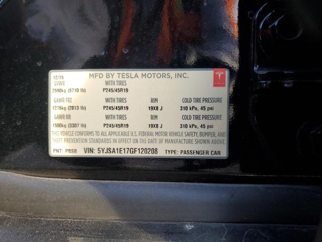 2016 TESLA MODEL S - 5YJSA1E17GF120208
