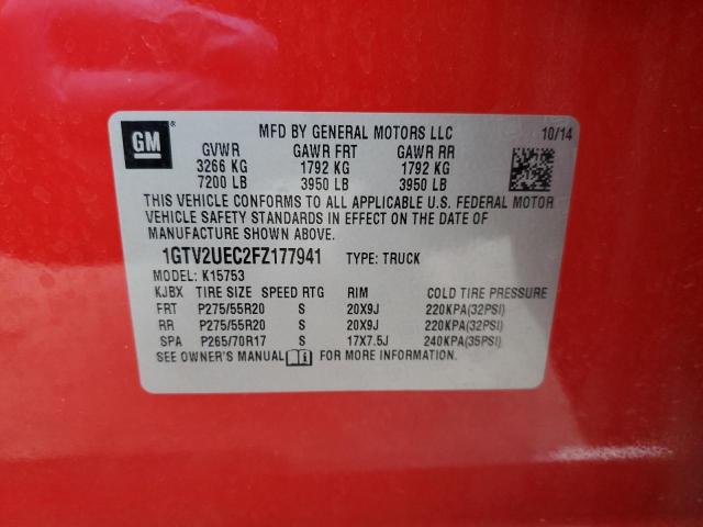 2015 GMC SIERRA K15 - 1GTV2UEC2FZ177941