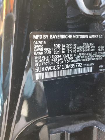 VIN 5UXXW3C54G0M89792 2016 BMW X4 no.14