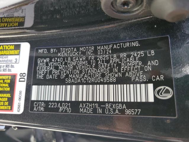 VIN 58ADA1C12RU049588 2024 LEXUS ES300 no.12