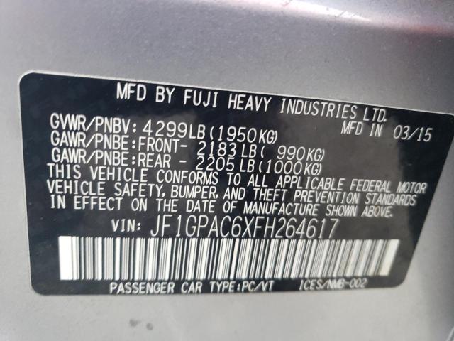 2015 SUBARU IMPREZA PR - JF1GPAC6XFH264617