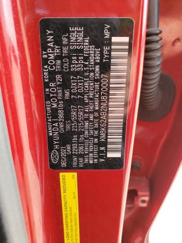 2022 HYUNDAI KONA SEL - KM8K62AB2NU870007