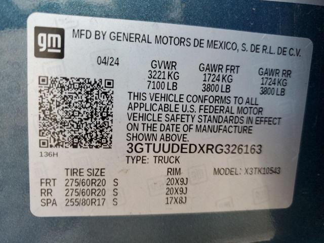 2024 GMC SIERRA K15 - 3GTUUDEDXRG326163