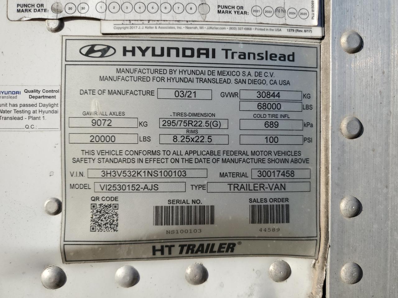 Lot #3024945446 2022 HYUNDAI DRY VAN