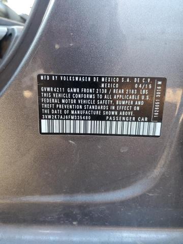 2015 VOLKSWAGEN JETTA BASE - 3VW2K7AJ6FM335480