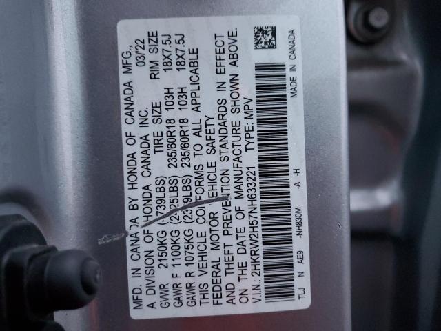 2022 HONDA CR-V EX - 2HKRW2H57NH633221
