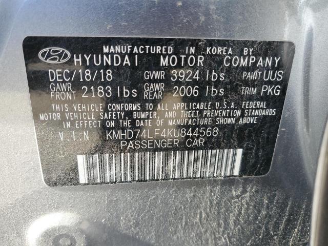 VIN KMHD74LF4KU844568 2019 HYUNDAI ELANTRA no.12