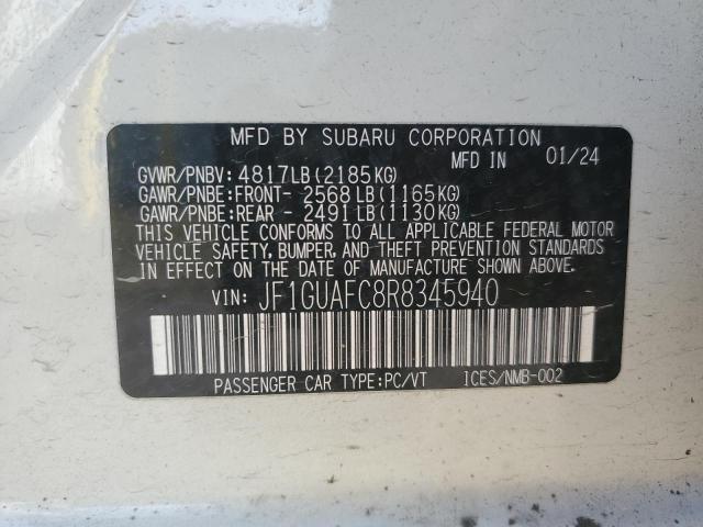 VIN JF1GUAFC8R8345940 2024 SUBARU IMPREZA no.12