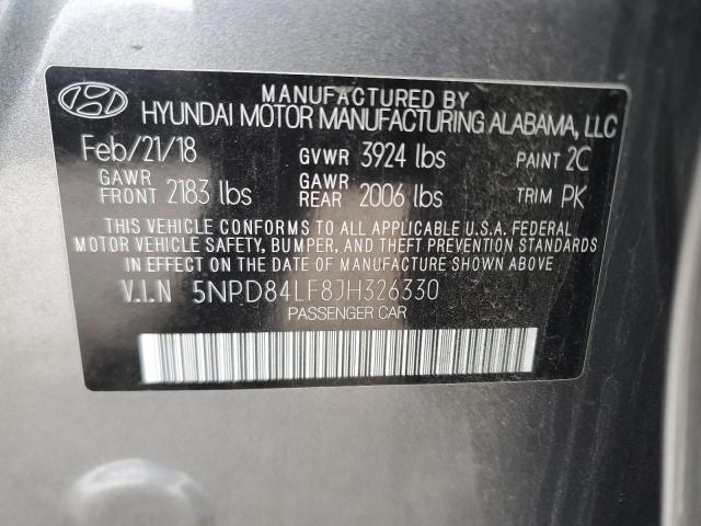 VIN 5NPD84LF8JH326330 2018 HYUNDAI ELANTRA no.13