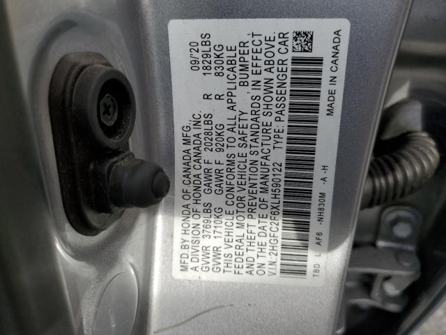 2020 HONDA CIVIC LX - 2HGFC2F6XLH590122