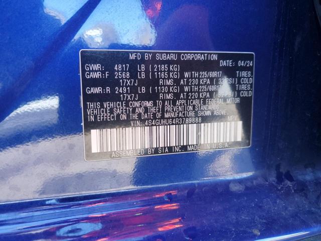 2024 SUBARU CROSSTREK - 4S4GUHU64R3789888
