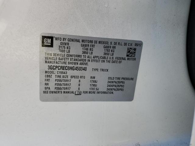 2017 CHEVROLET SILVERADO - 3GCPCREC8HG450340