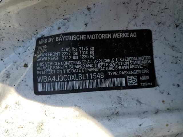 VIN WBA4J3C0XLBL11548 2020 BMW 4 SERIES no.12