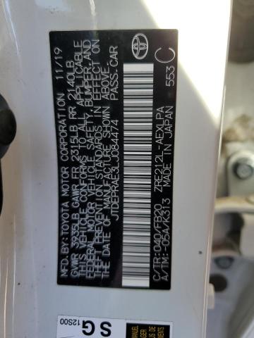 VIN JTDEPRAE3LJ084474 2020 TOYOTA COROLLA no.12