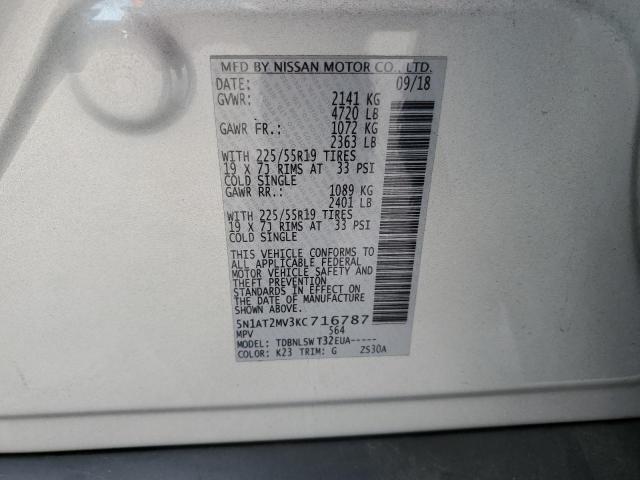 2019 NISSAN ROGUE SL - 5N1AT2MV3KC716787