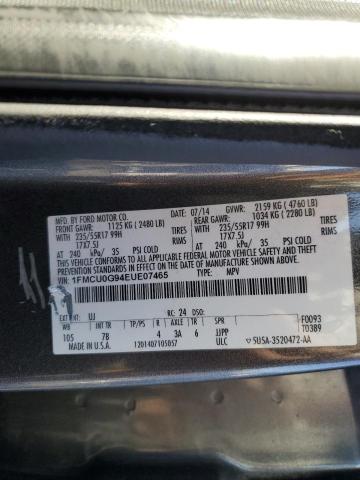 VIN 1FMCU0G94EUE07465 2014 Ford Escape, SE no.13