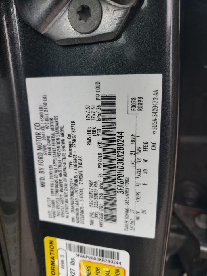 Ford Fusion se 2019