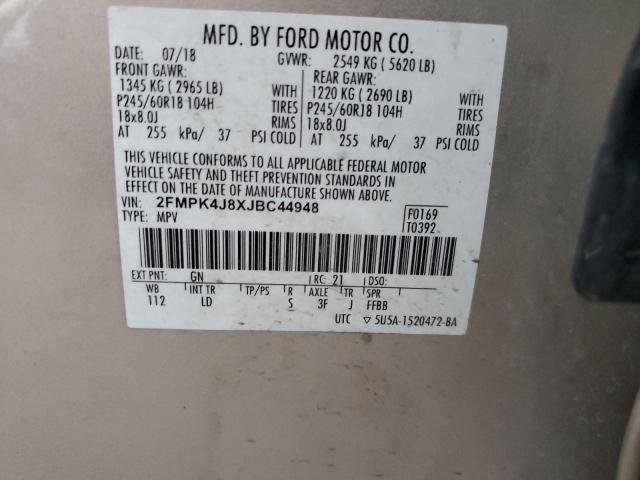 VIN 2FMPK4J8XJBC44948 2018 FORD EDGE no.13