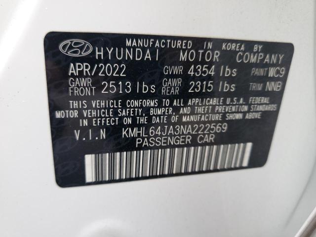 VIN KMHL64JA3NA222569 2022 HYUNDAI SONATA no.12